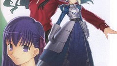 Anime saber tohsaka rin type-moon concept art artwork fate 