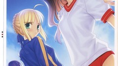 Anime saber tohsaka rin type-moon concept art artwork fate 