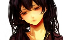 Anime sad anime girls brunettes
