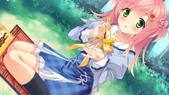 Anime sakura drawings eating game cg