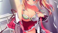 Anime sakura studio school uniforms bra seifuku cleavage Kane 