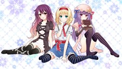 Anime Sample blondes anime girls blue eyes touhou purple hair