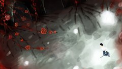 Anime samurai blurred