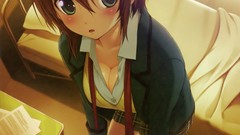 Anime santa Manga schoolgirls anime girls brunettes