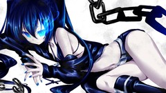 Anime scars chains anime girls black rock shooter glowing eyes