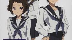 Anime school uniforms hyouka artwork scans