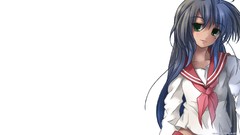 Anime school uniforms lucky star izumi konata Simple Background 