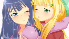 Anime school uniforms short hair yuri