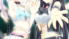 Anime school uniforms thigh highs