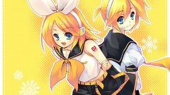 Anime school uniforms vocaloid kagamine len kagamine rin 