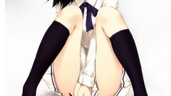 Anime schoolgirls skirts anime girls school uniforms knee socks 