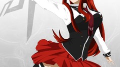 Anime schoolgirls skirts fairy tail thigh highs Scarlet Erza