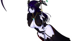 Anime scythe cleavage Simple Background