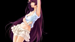 Anime series anime girls senjougahara hitagi monogatari-series 