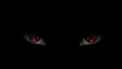 Anime sharingan red eyes Naruto Shippuuden black background dark
