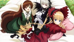 Anime Shinku anime girls rozen maiden suigintou suiseiseki 