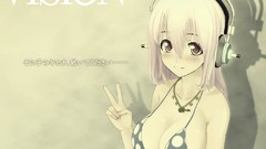 Anime shirts long hair short hair super sonico Tsuji Santa