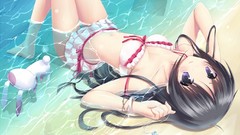 Anime short hair ecchi cleavage