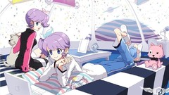 Anime short hair purple hair purple eyes Purple Heart