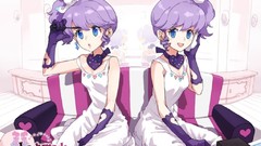 Anime short hair purple hair purple eyes Purple Heart djmax