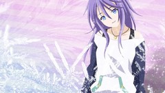 Anime short hair rosario to vampire shirayuki mizore purple 