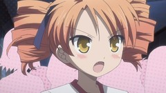 Anime short hair yellow eyes baka to test to shoukanjuu orange 