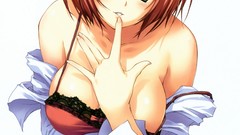 Anime Shorts anime girls green eyes brunettes bra tomose 