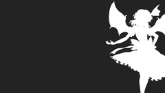 Anime silhouettes monochrome anime girls remilia scarlet touhou