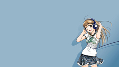Anime Simple Background headphones