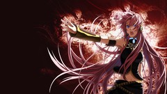 Anime singing vocaloid megurine luka