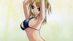 Anime sitting blondes bikini