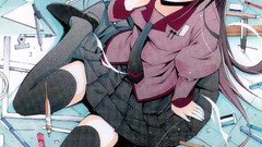 Anime skirts anime girls bakemonogatari senjougahara hitagi 