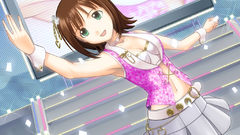 Anime skirts anime girls green eyes brunettes amami haruka 