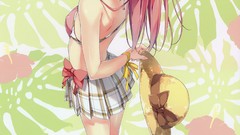 Anime skirts anime girls redheads illustrations original 