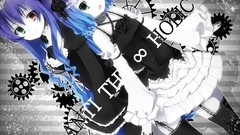 Anime skirts blue hair anime girls purple hair