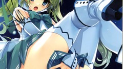 Anime skirts blush anime girls blue eyes misaki kurehito green 