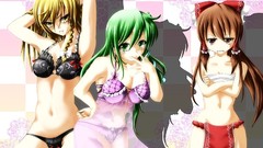 Anime skirts cleavage panties