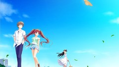 Anime skirts long hair