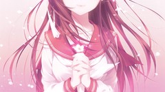 Anime skirts long hair anime girls