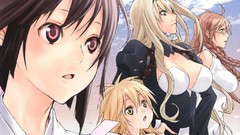 Anime skirts long hair anime girls brown eyes sekirei thigh 