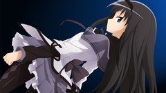 Anime skirts long hair anime girls brunettes tights pantyhose 