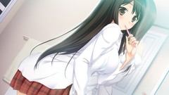 Anime skirts long hair black hair