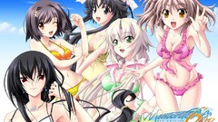 Anime skirts long hair green eyes memories off