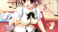 Anime skirts long hair pantyhose seifuku izumi tsubasu neko 