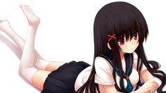 Anime skirts long hair school uniforms seifuku Simple 
