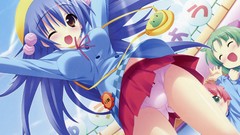 Anime skirts long hair seifuku panties Twinkle Crusaders Kujou 