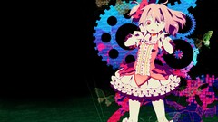 Anime skirts multicolor anime girls mahou shoujo madoka magica 