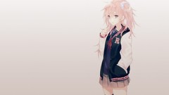 Anime skirts pink hair anime girls school uniforms Simple 