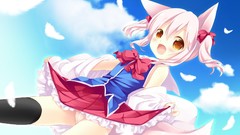 Anime skirts school uniforms animal ears ecchi panties thigh 