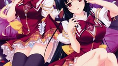 Anime skirts school uniforms panties thigh highs